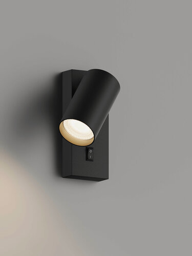 Изображение товара Настенный светильник Edge HSBL_0125, черный, IP20, 35Вт, GU10 для интерьера, коридора, спальни, гостиной