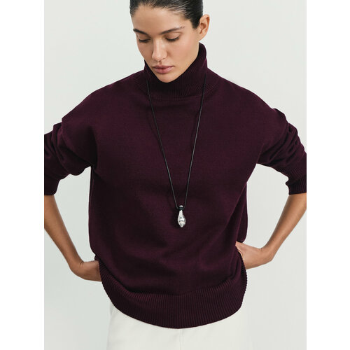 фото Джемпер zarina, размер m (ru 46), бордовый