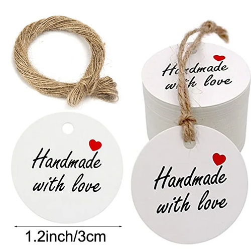 Этикетка бирка и шнур для товаров ручной работы Handmade 1 595₽