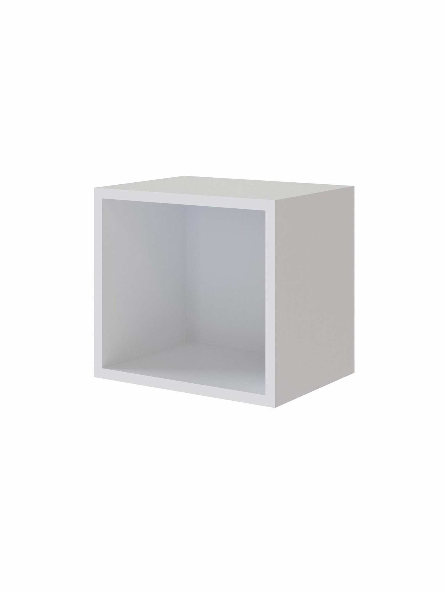 Полка навесная открытая Куб ЛДСП 35х35х18 см белый 1 шт.