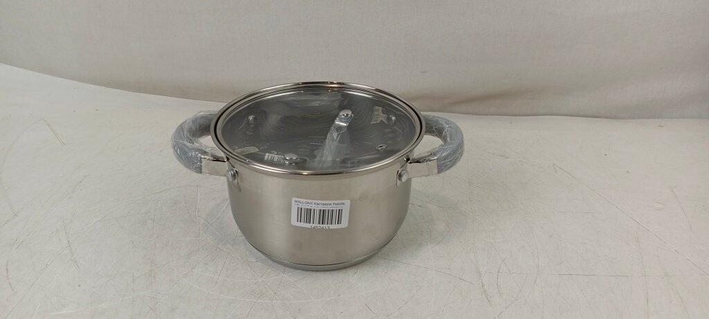 Кастрюля MALLONY Кастрюля Felicita, объем 2 л, из нерж стали с крышкой из жаропрочного стекла, размер 16*10 см (009386) (1452413)