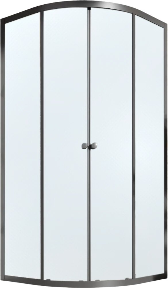 Душевой уголок Orange E01 090TB/G без поддона стеклянный черный 90x90 раздвижной немецкий