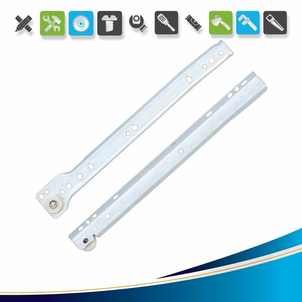 Направляющие роликовые DS01W.1/300 металл цвет белый