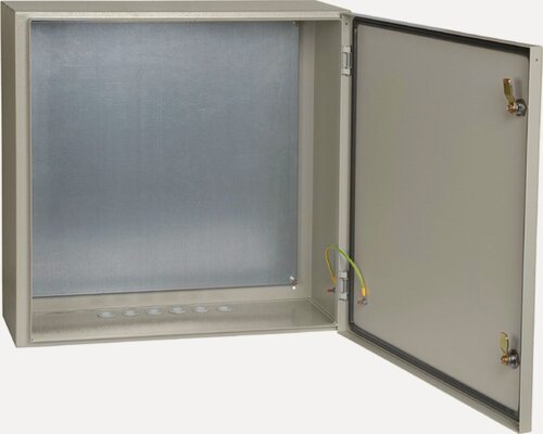 Изображение товара Корпус металлический IEK ЩМП-6.6.2-0 У2, 600х600х250мм, IP54, серый, замок с ключом, навесной/напольный