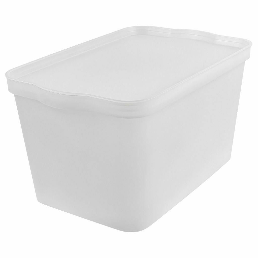 Ящик для хранения 24 л 45.2х29.8х24.4 см с крышкой матовый кристалл Keeplex Trendy KL350511000