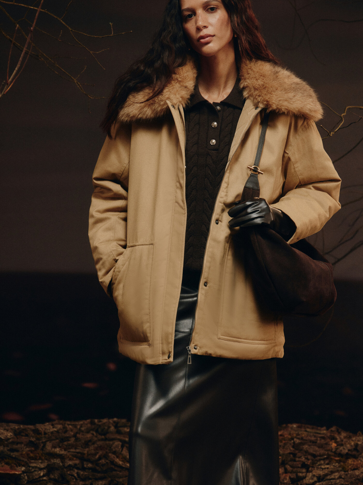 Куртка Zarina размер M (RU 46) бежевый