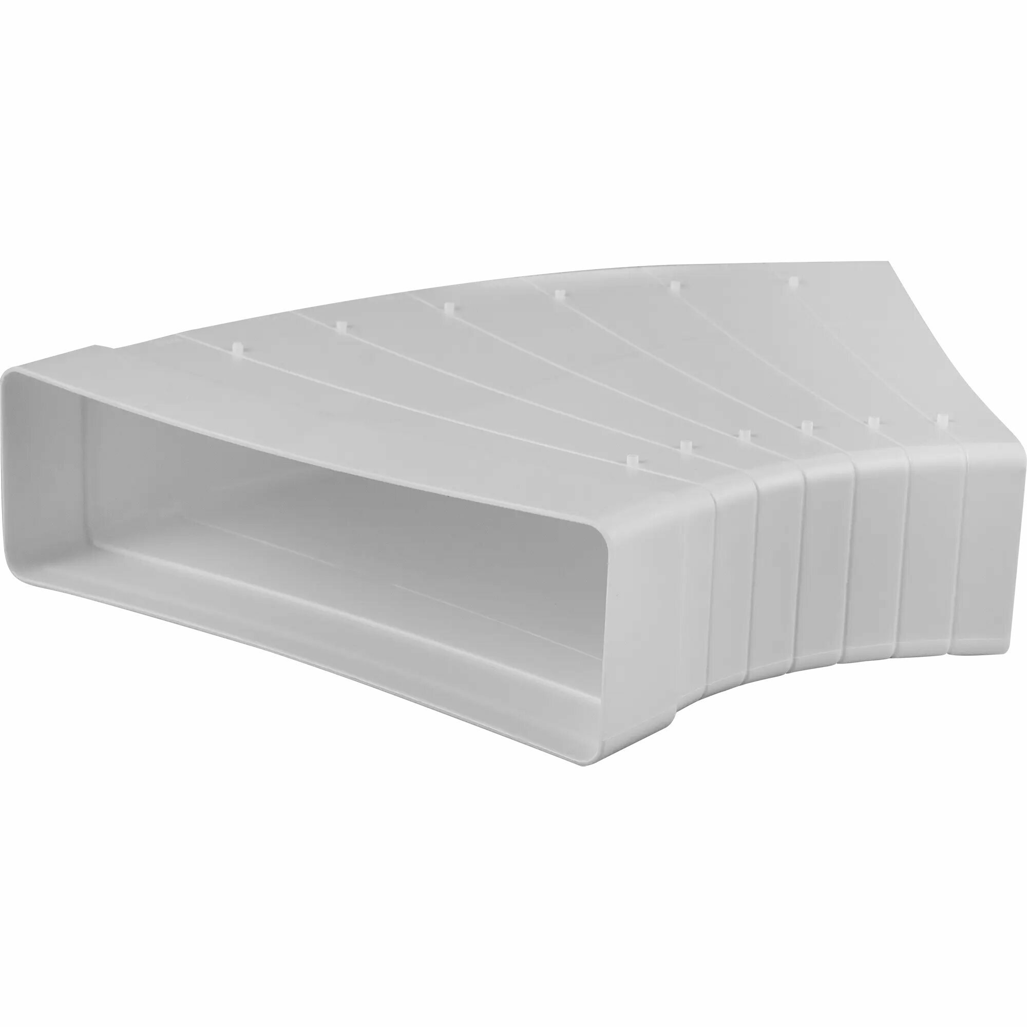 Колено горизонтальное разноугловое для плоских воздуховодов Equation 60x204 мм пластик