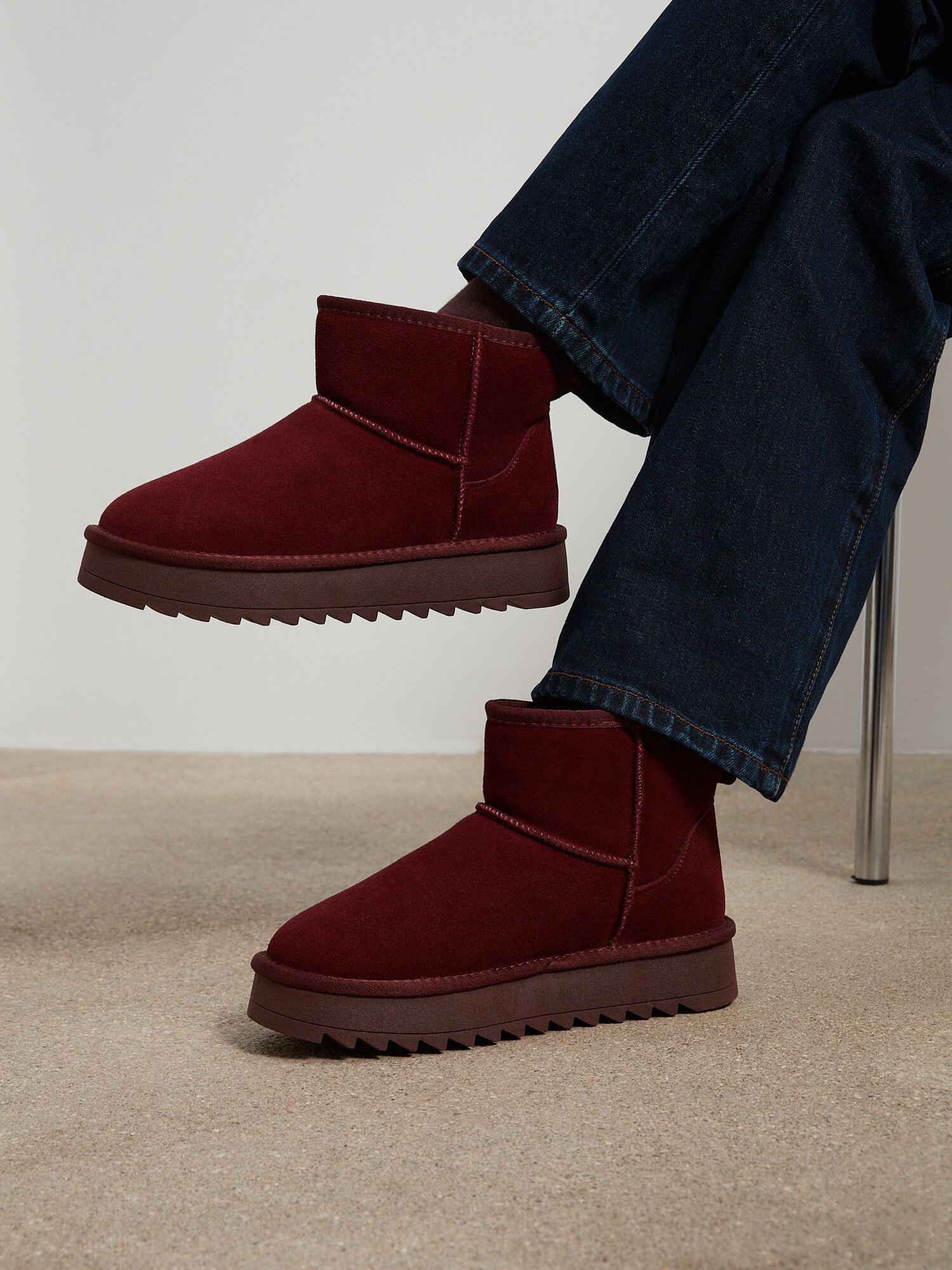 Угги Thomas Munz Осень-зима 2025, размер 41, бордовый — фото 1