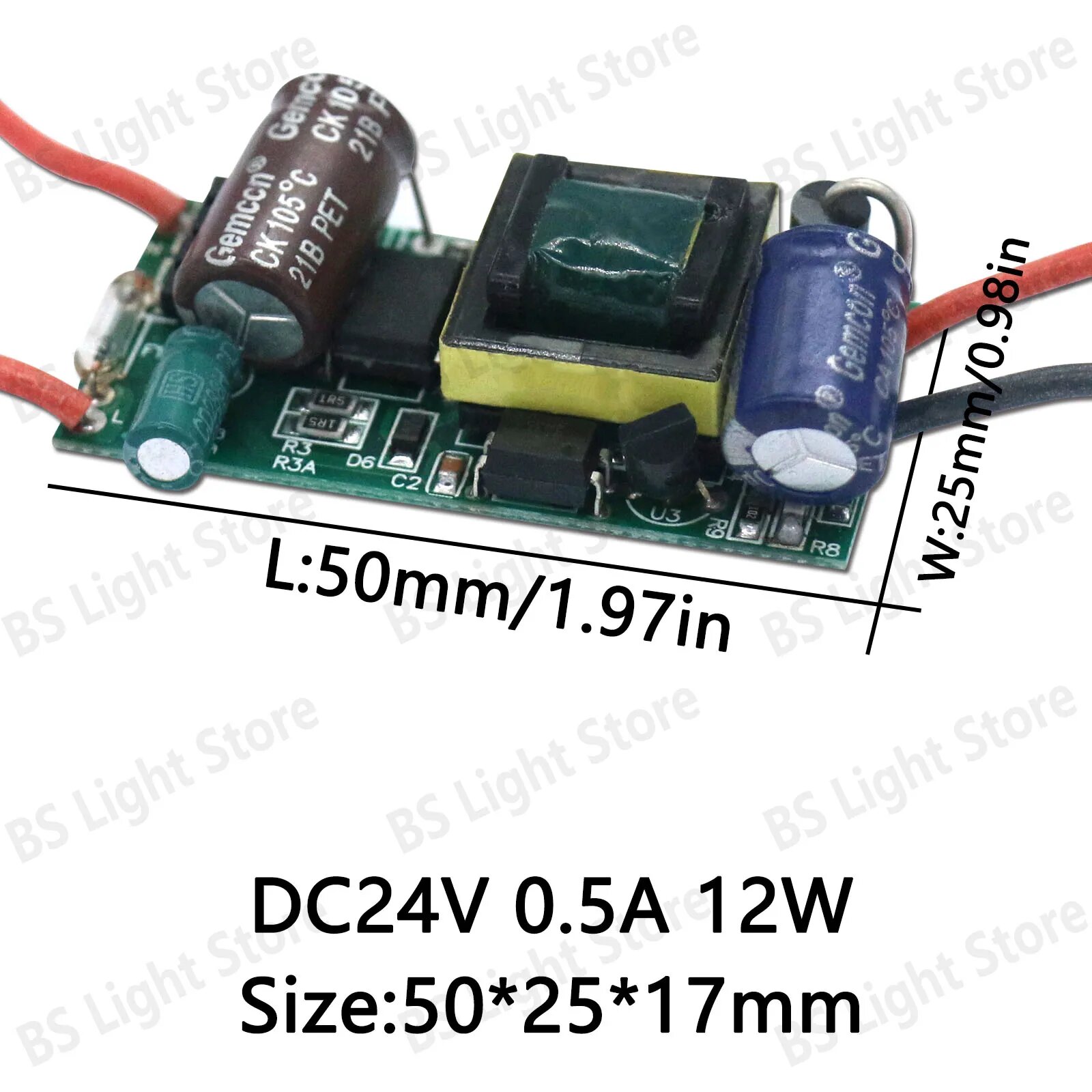 Драйвер трансформатор Warm and Happy 12Вт/24Вт/36Вт 12В 24V 0.5A 12W