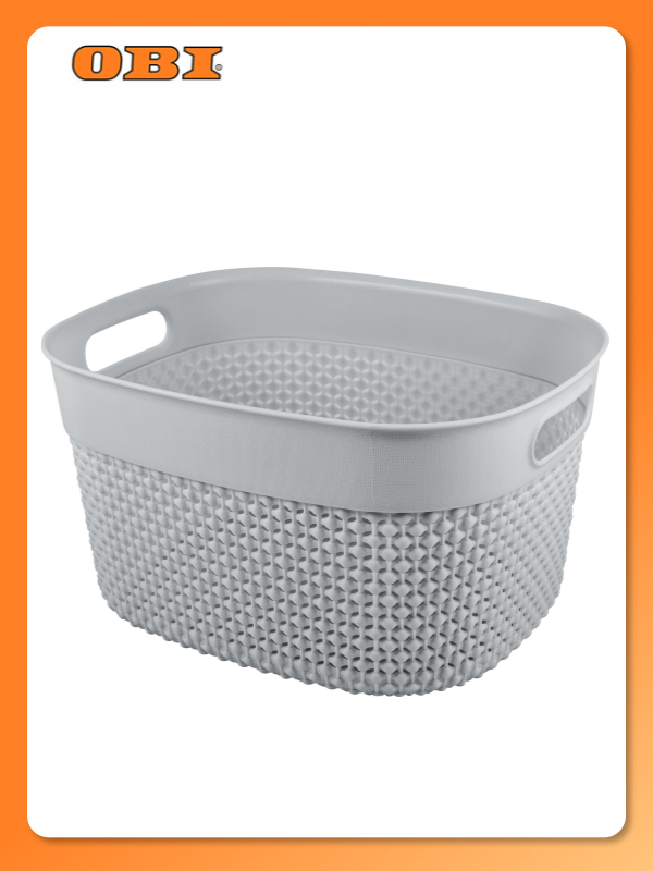 Корзина Plast Team OSLO пластиковая 22х26х15 см серый 6 л