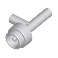 Minifigure, Utensil Space Gun / Torch without Grooves, 86208 Light Bluish Gray U