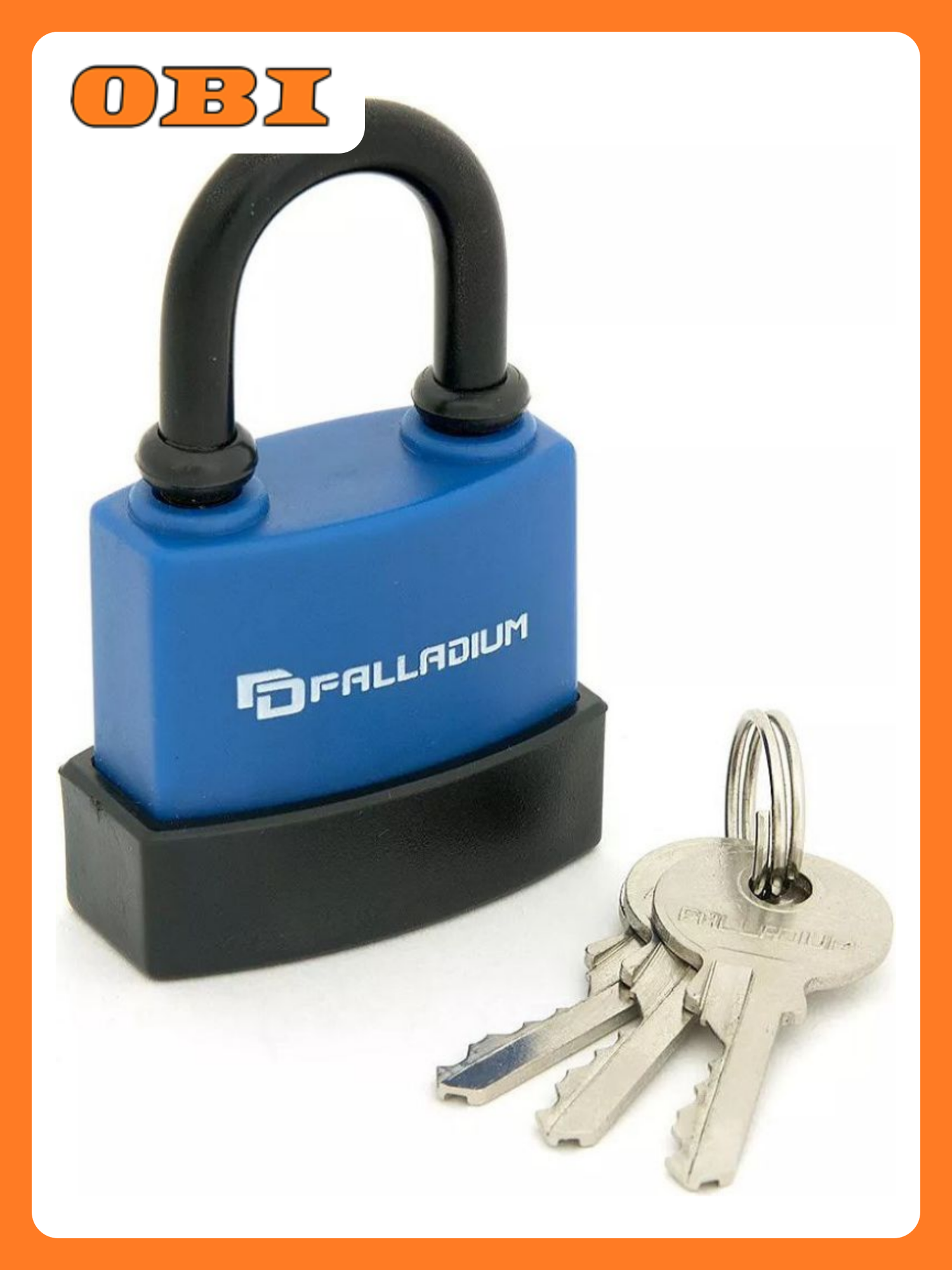 Навесной замок Palladium 907WP-40 всепогодный 40мм синий/черный