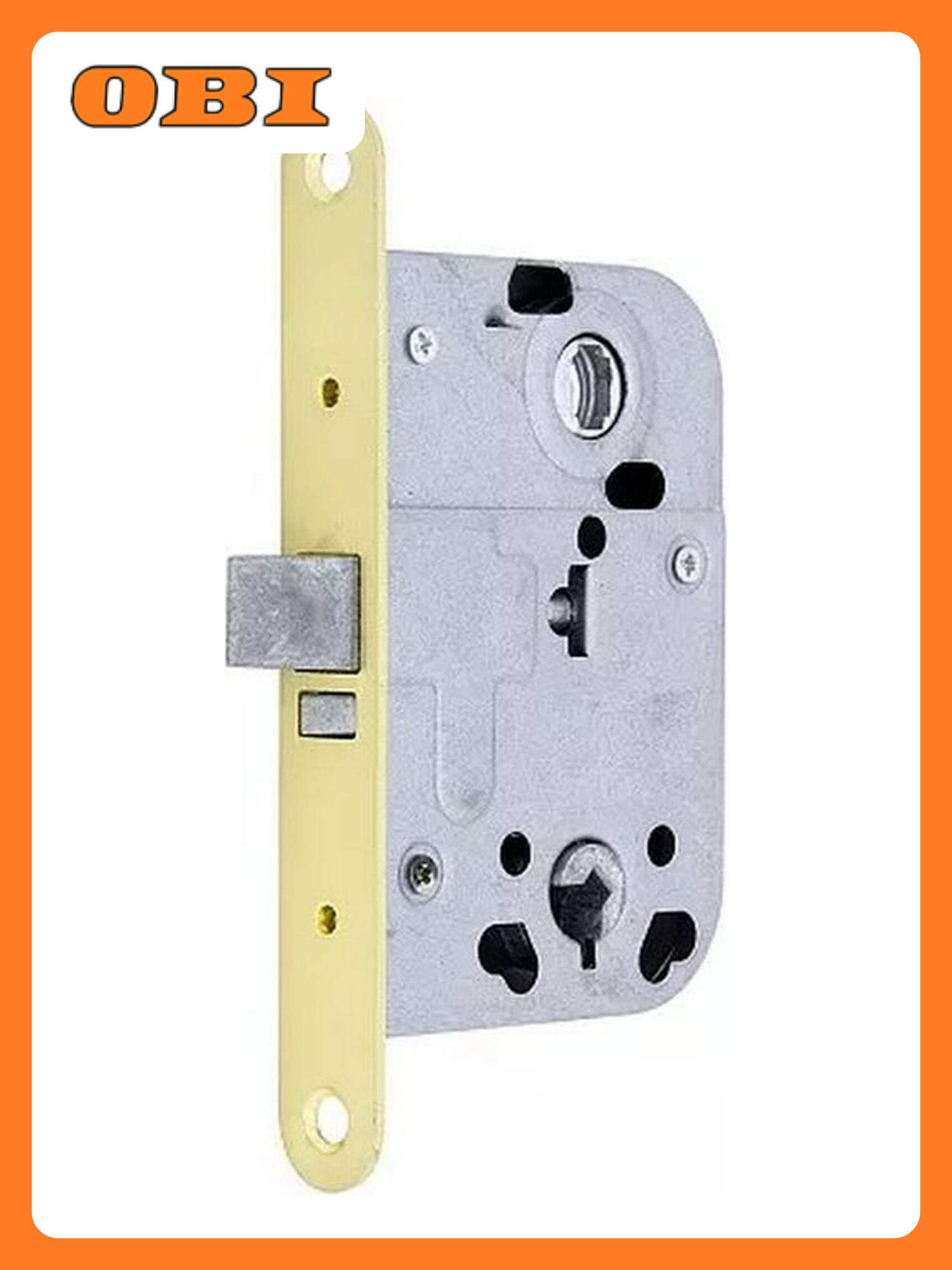 Замок врезной Фабрика Замков L 004 для межкомнатных дверей сталь матовый хром