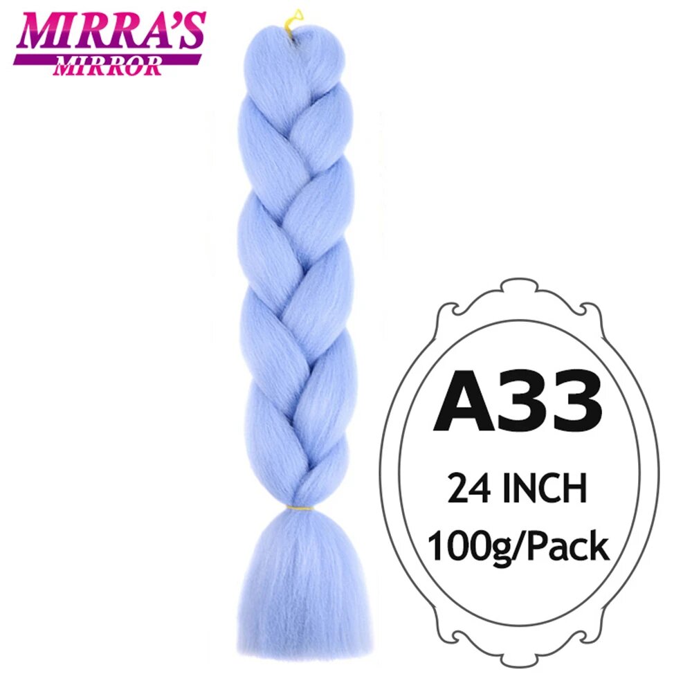 24 Inch Jumbo Braids Extensions Synthetic Braiding Hair Afro Ombre Color Fake Hair for Woman Braid Purple Blue Pink White Hair
