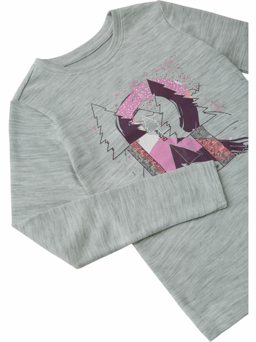 Лонгслив Reima Viluton, размер 140, розовый/серый — фото 1