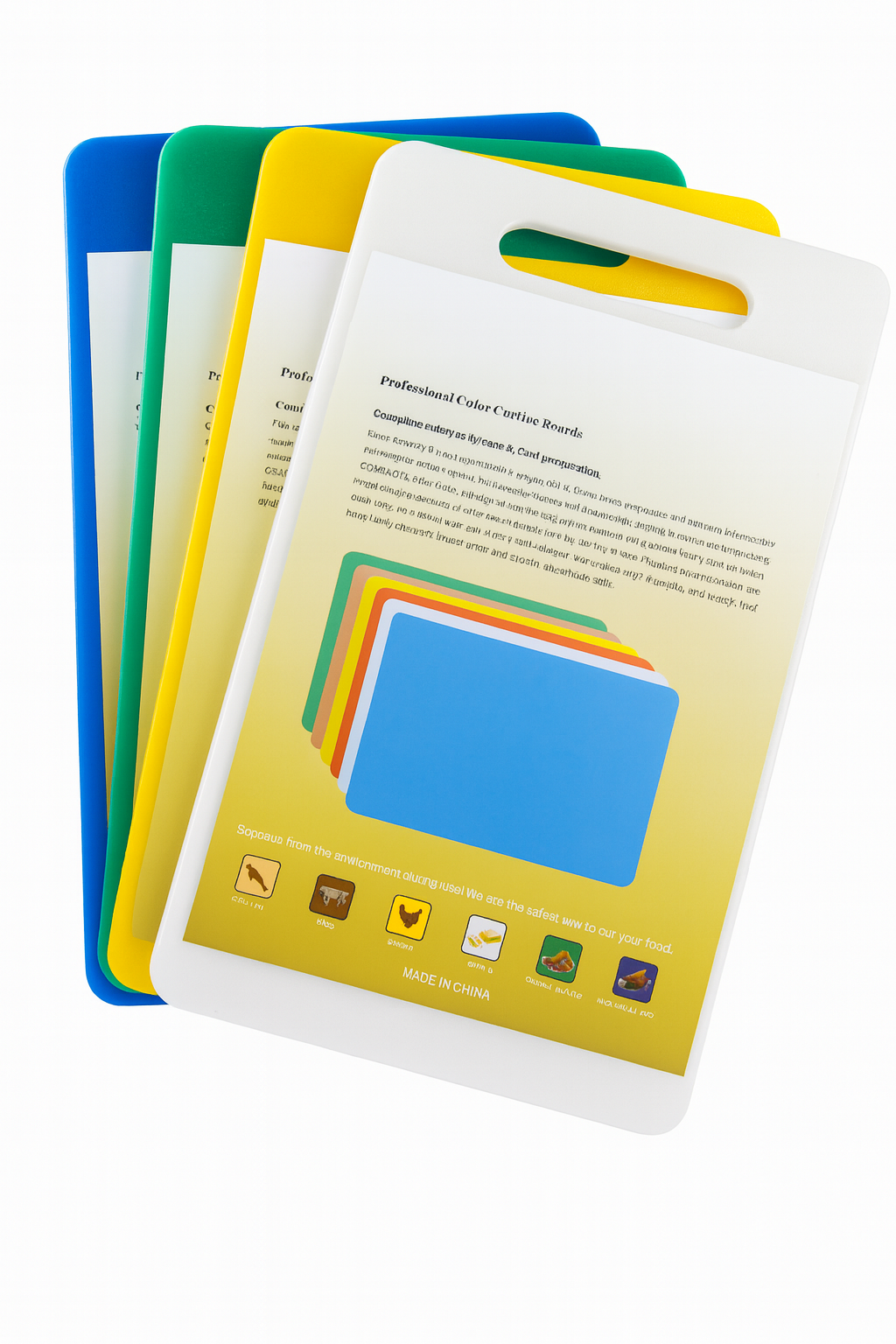 Разделочные доски , они изготовлены из прочного пластмассы разные цвета.