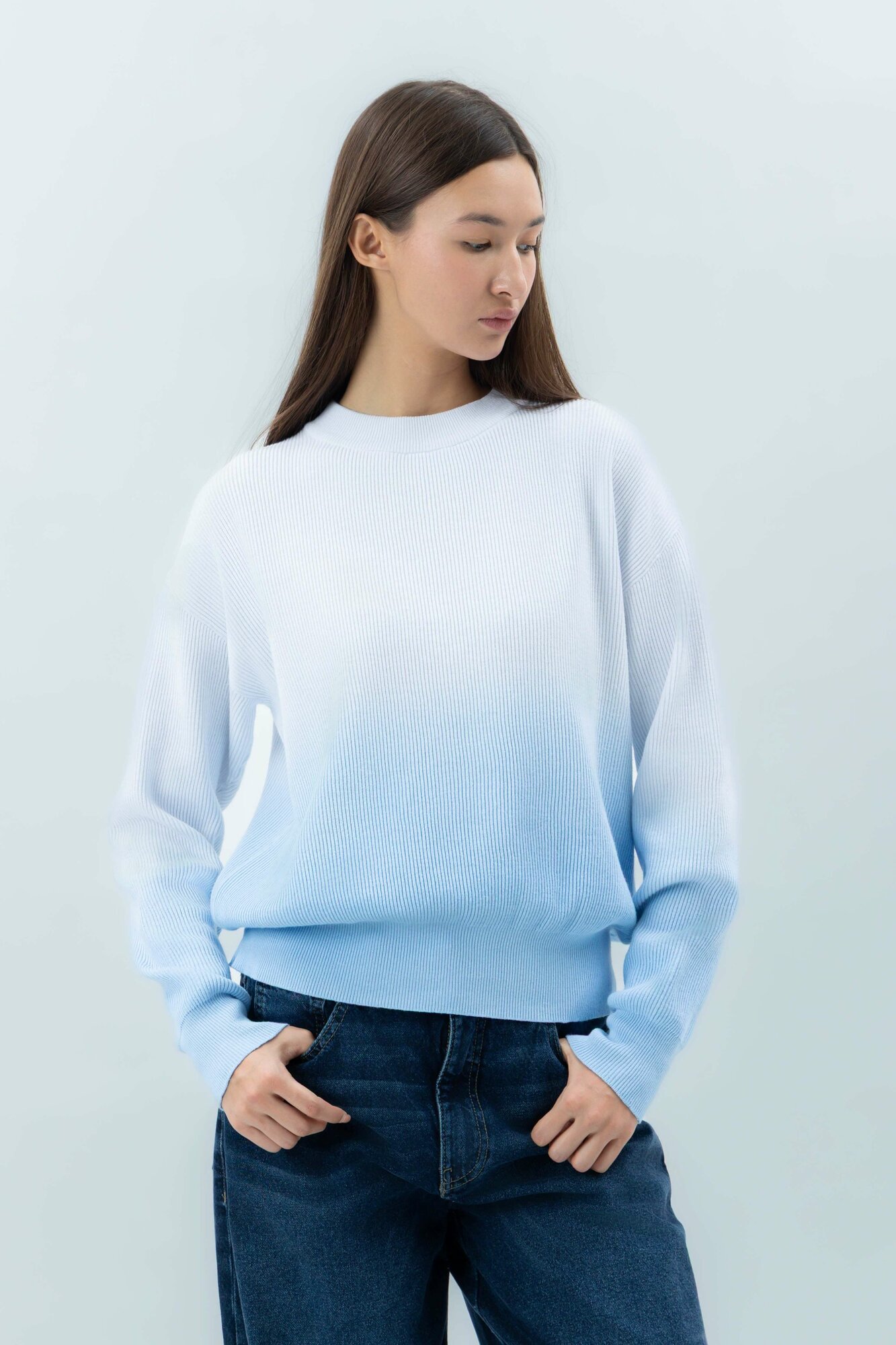 Джемпер TERRA PRO, размер S, white/blue — фото 1