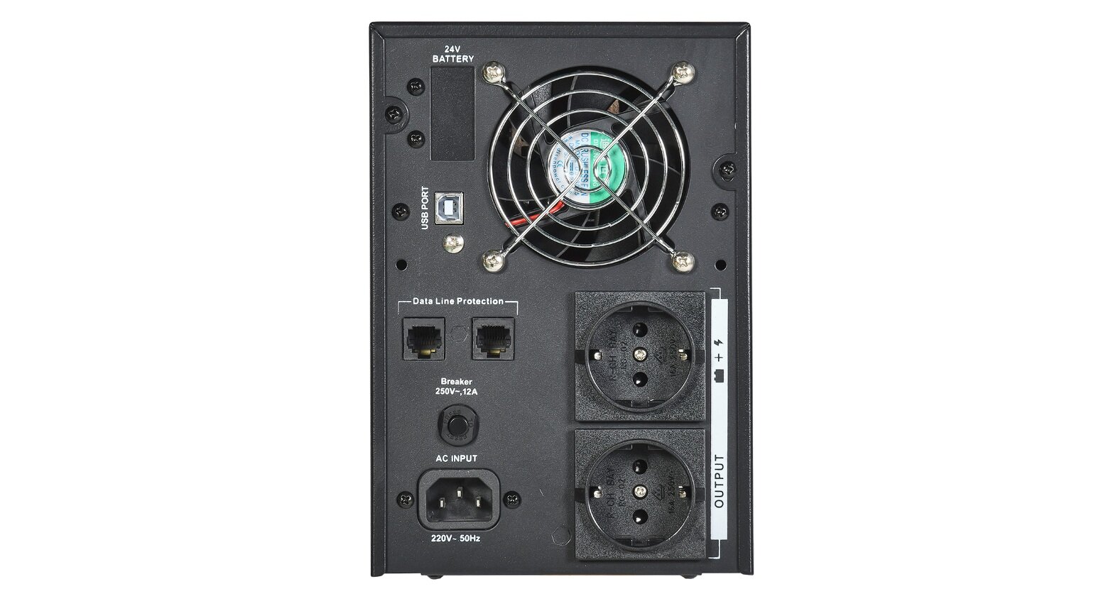 ITK ELECTRA LT ИБП однофазный линейно-интерактивный 1кВА/0,8кВт 2хSchuko LCD дисплей АКБ 2х7AH USB RJ45/11