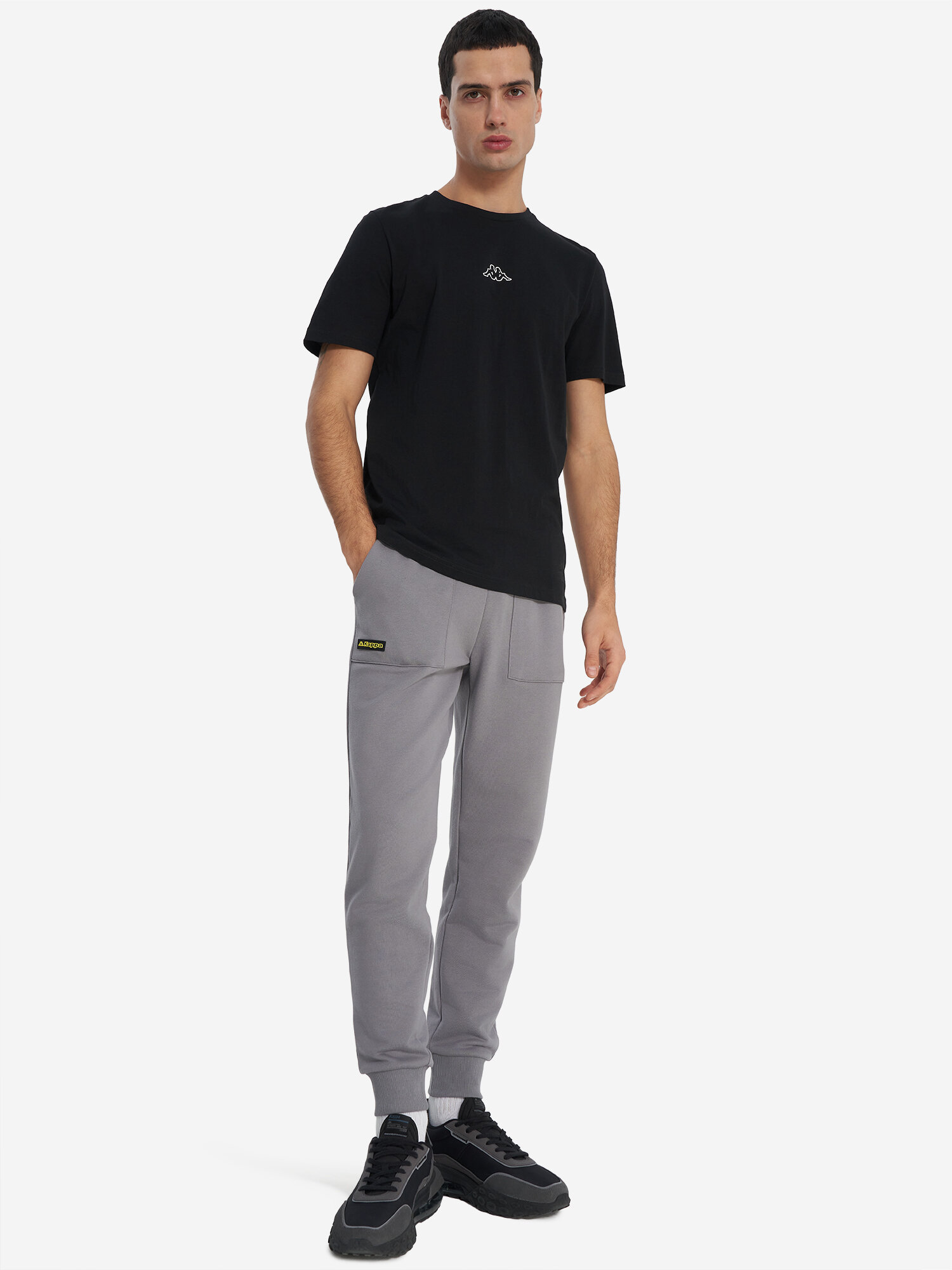 Футболка Kappa, размер 50, черный — фото 1