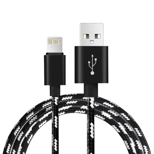 Черный USB кабель 1 м для iPhone/iPad