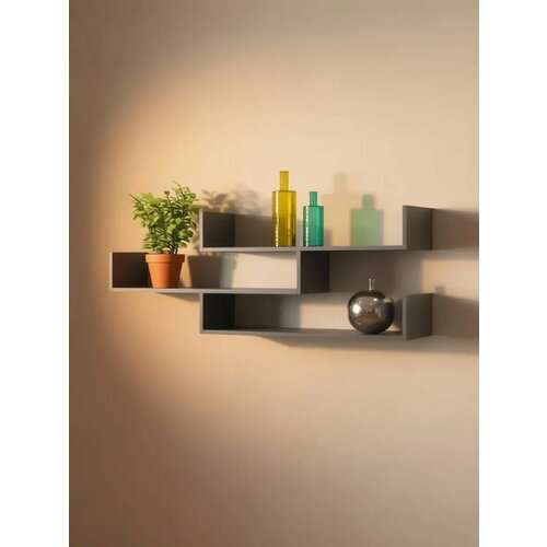 Полка настенная 2 Графит 2500₽