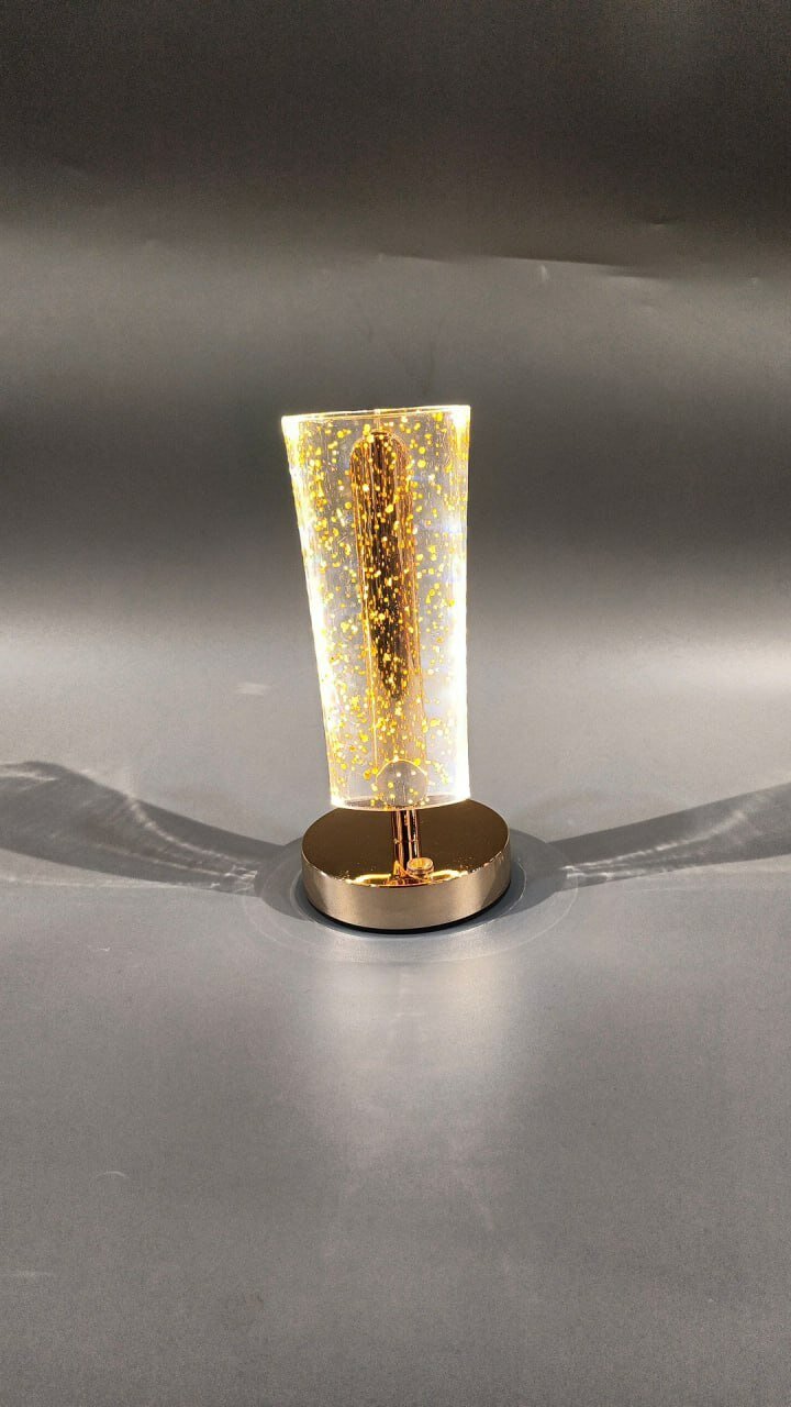 Лампа настольная, акриловая панель, LED, USB, дизайн луна, теплый свет