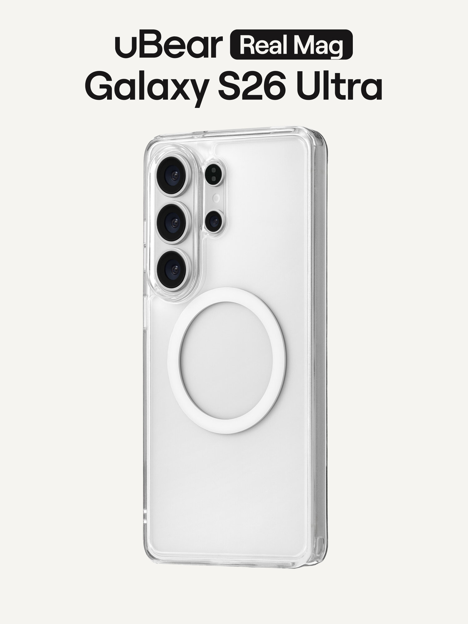 Чехол на Samsung Galaxy S26 Ultra uBear Real Mag Case, с магнитным кольцом