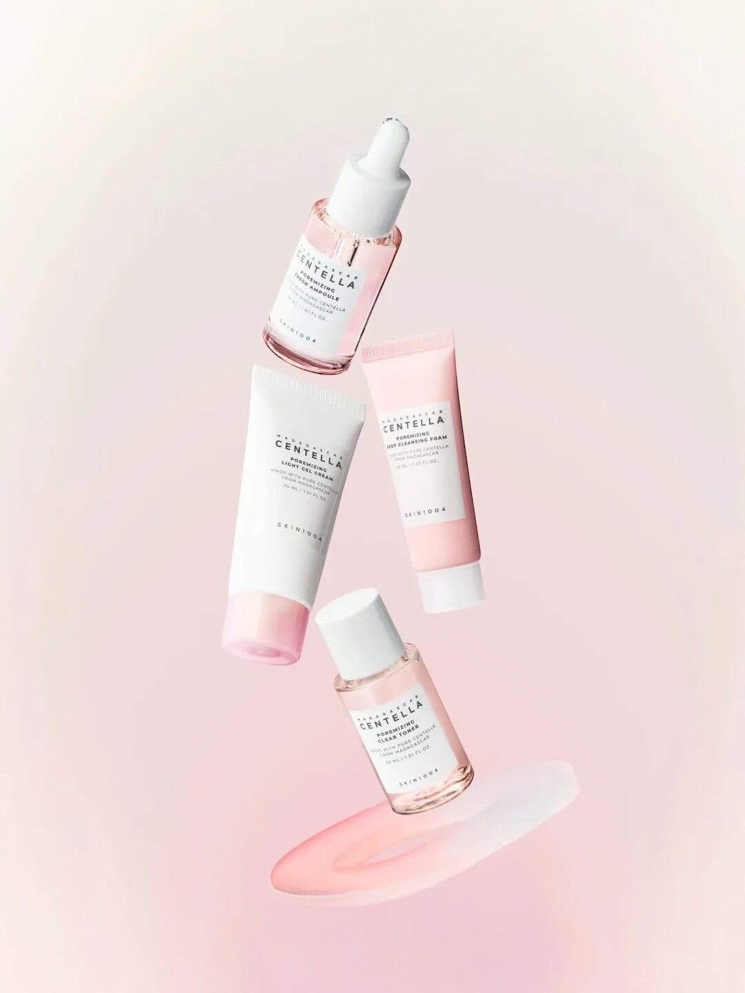 Набор Skin1004 "Madagascar Centella", с гидрофильным маслом, пенкой, тоником, ампулой, кремом