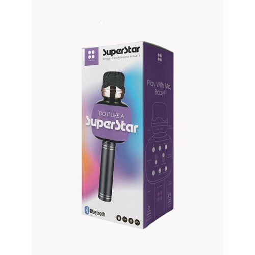 Караоке микрофон розовый с колонкой беспроводной 1782₽