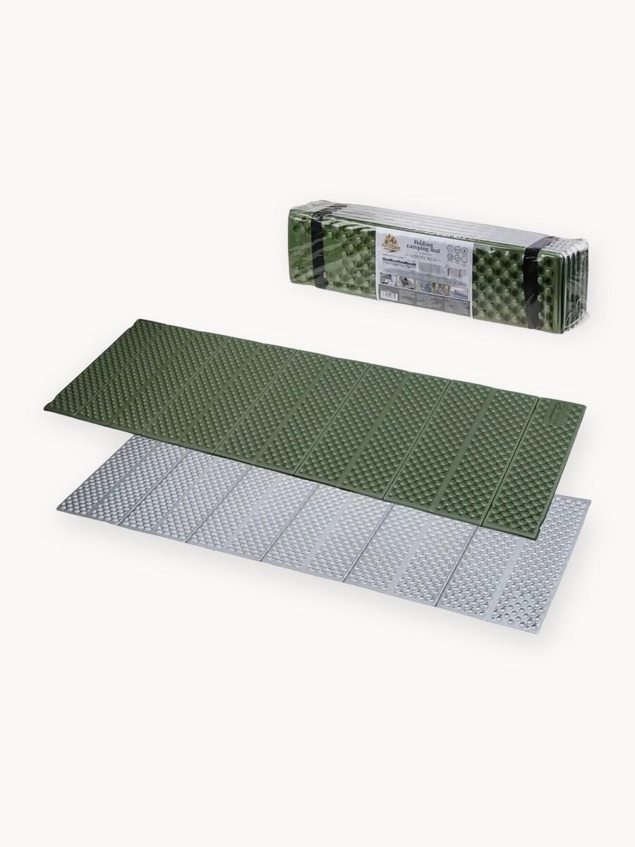 Коврик туристический ARIZONE Coyote Plus 28-180602 каремат, складной, с фольгой, 180х60 см