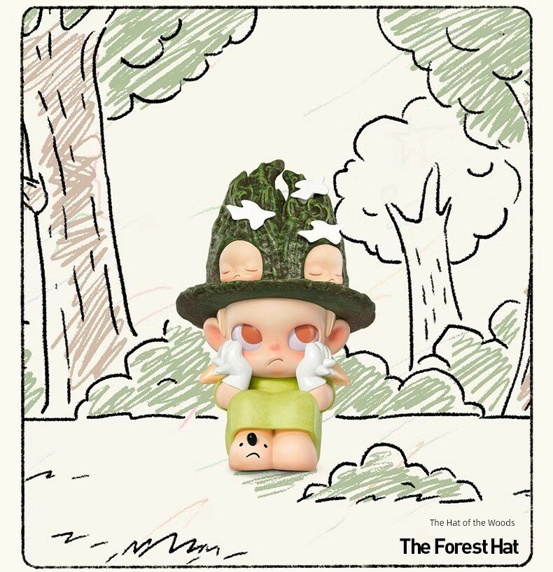 Фигурка POPMART Zsiga People Walking Along the Line Blind Box Коллекционная игрушка "Forest Hat" Неразорван