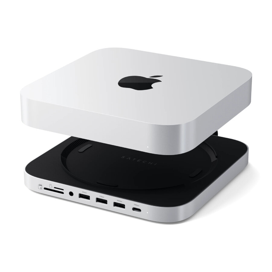 Док USB-станция с подставкой Satechi Stand & Hub for Mac Mini/Studio with NVME & SSD Enclosure