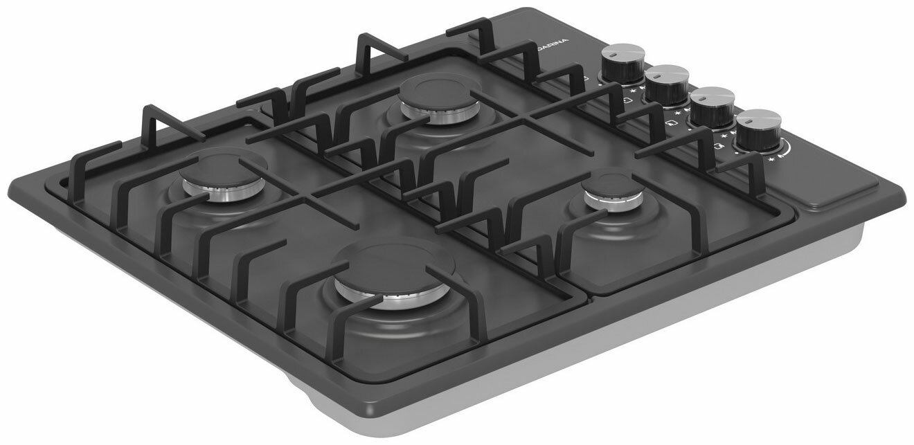 Газовая варочная панель Darina 1T1 BGM341 11 At 59 см, 4 конфорки электроподжиг, антрацит — фото 1