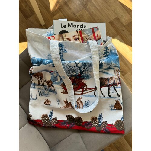 Сумка шоппер фактура гладкая белый 561₽