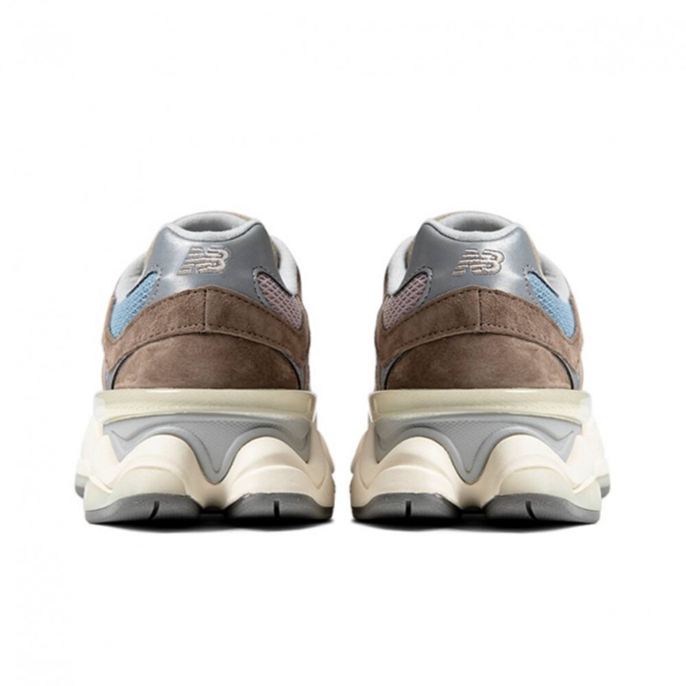 Кроссовки New Balance 9060, полнота F (EU)/ на среднюю стопу, размер 5.5US 38EU 37RU 23.5СМ, синий, серый, бежевый, коричневый — фото 1
