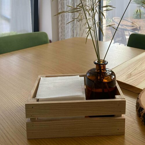 Ящик деревянный для хранения Подходит для салфеток Салфетница Размеры внешние 24х16х9 см 1690₽