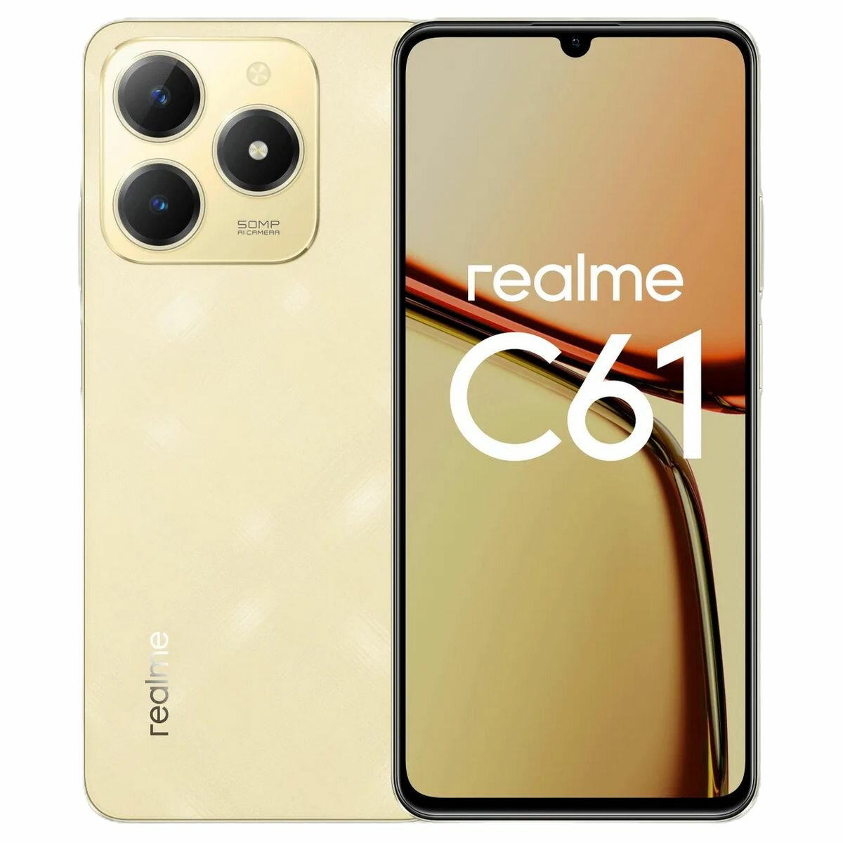 Смартфон Realme C61 RMX3930 6+128Gb золотистый