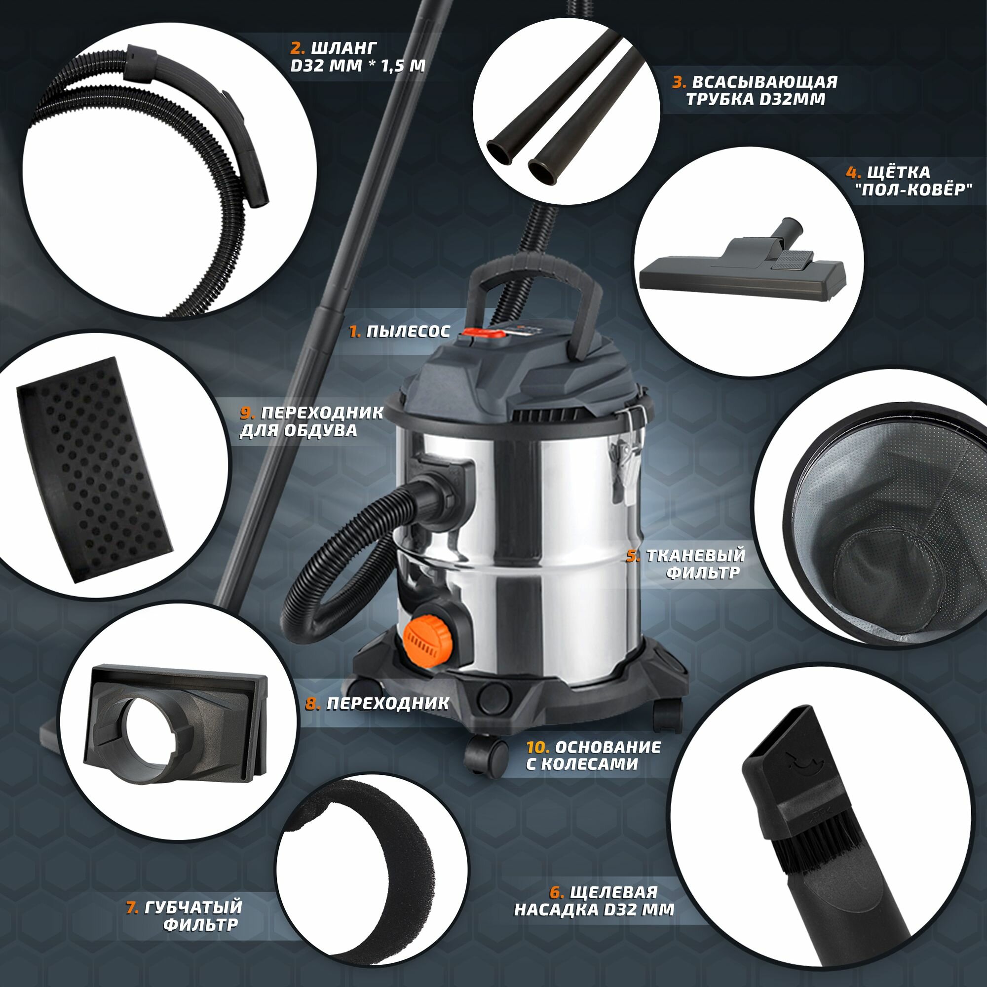 Строительный пылесос VC 20 — фото 1