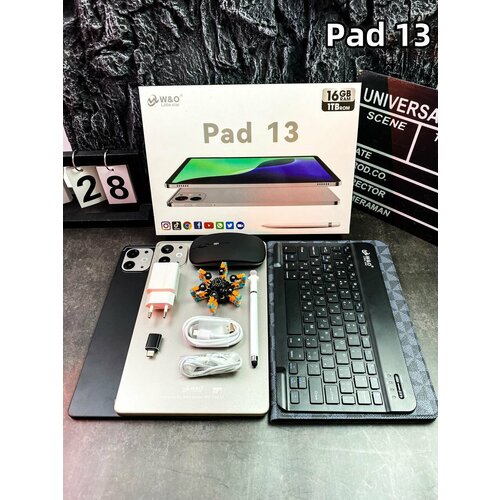 Планшет WO 9 Ultra со стилусом и клавиатурой 16Гб1Тб экран 11 Андроид 14 серебристый 11999₽