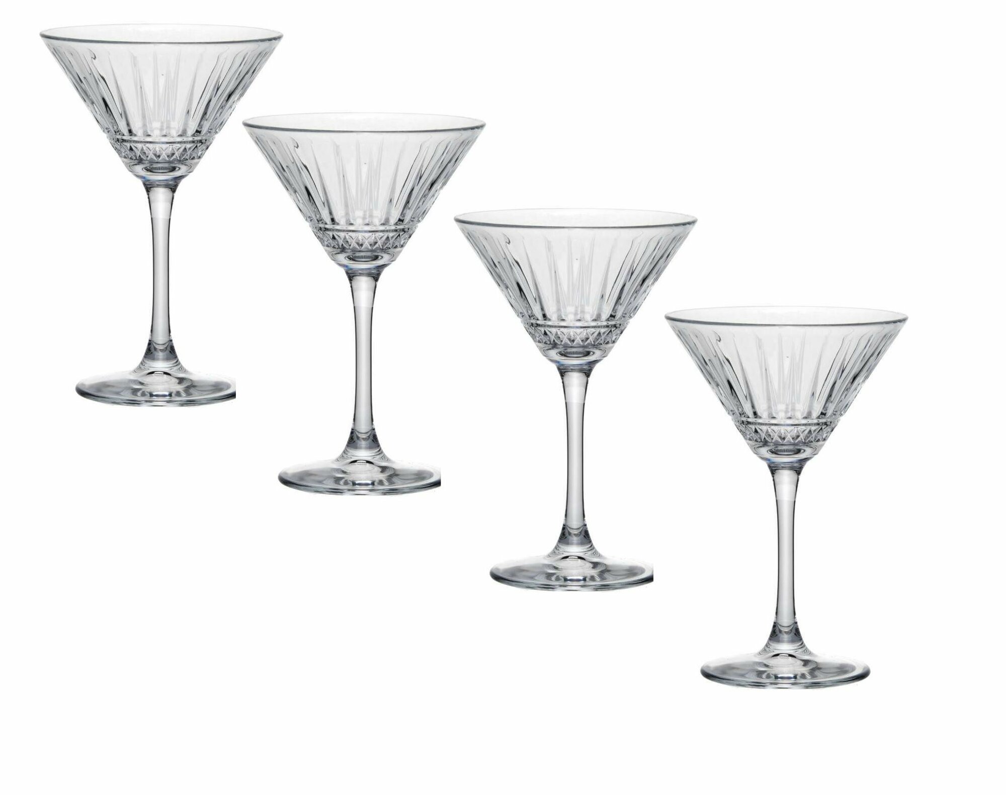 Набор фужеров Pasabahche Elysia, для мартини, стекло, 220мл, 4шт — фото 1