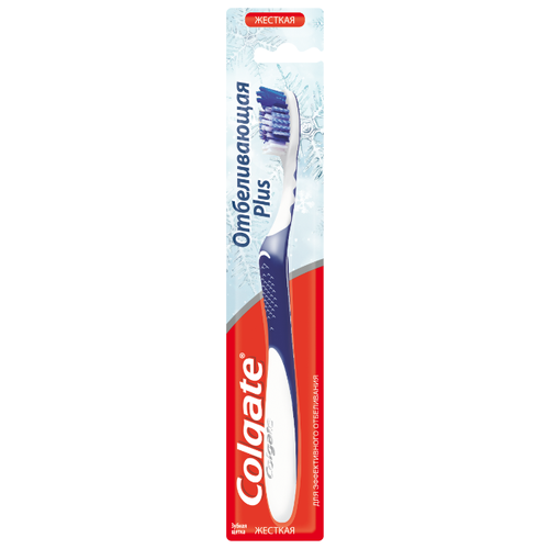 фото Зубная щетка Colgate Отбеливающая Plus, жесткая, синий