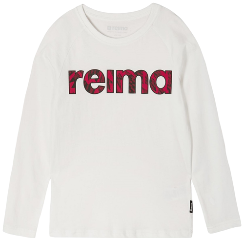 Лонгслив Reima, хлопок, размер 98, белый