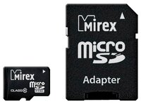 Карта памяти Mirex microSDHC Class 10 16GB + SD adapter
