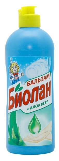 Средство для мытья посуды 450 мл, БИОЛАН "Бальзам Алоэ Вера", 1126-3