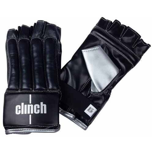 Перчатки снарядные (Шингарты) Clinch Bag Gloves Cut Finger черно-серебристые (размер S/M, ) S/M