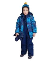 Куртка playToday размер 104, синий/ голубой/ светло-серый