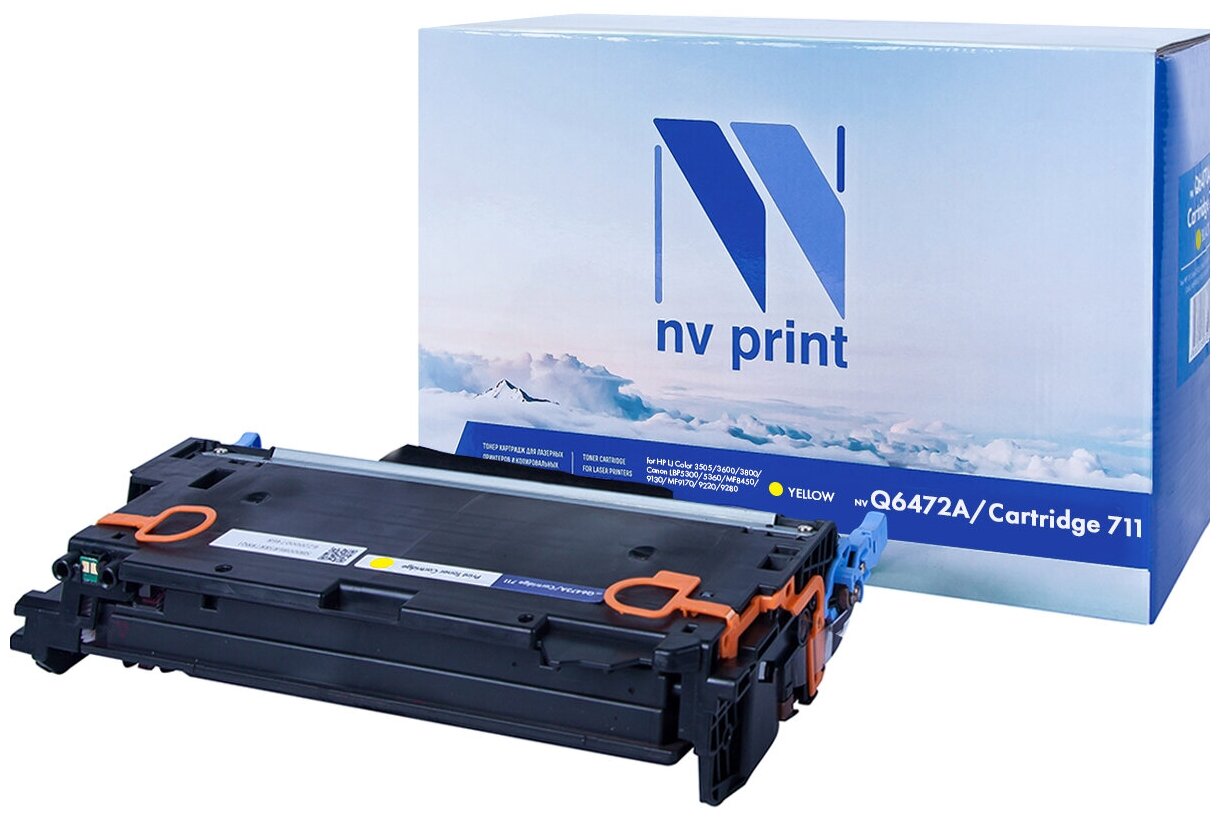 Лазерный картридж NV Print NV-Q6472A, 711Y для HP LaserJet Color 3505, 3505x, 3505n, 3505dn, 3600, 3600n (совместимый, жёлтый, 4000 стр.)