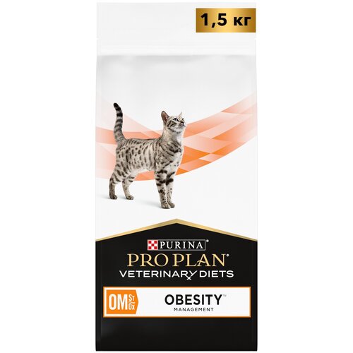 Сухой корм Pro Plan Veterinary Diets 1,5кг для кошек при Ожирении (ОМ)