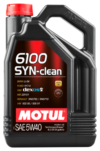 Полусинтетическое моторное масло Motul 6100 SYN-clean 5W40, 4 л