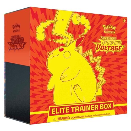 Покемон карты коллекционные: Набор Pokemon издания Sword & Shield Vivid Voltage Elite Trainer Box на английском